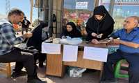 برپایی میز خدمت همراه با ویزیت رایگان در بازار هفتگی شهر منجیل